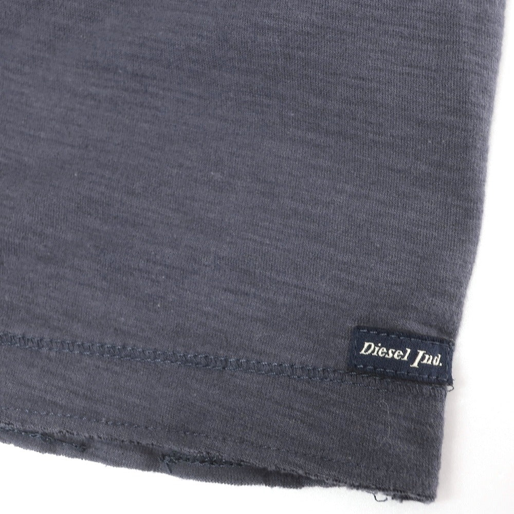 【中古】ディーゼル DIESEL コットン Vネック 半袖Ｔシャツ ネイビーグレー【サイズS】【 状態ランクB 】【 メンズ 】