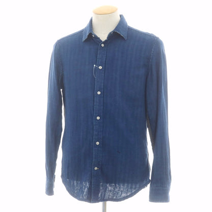 【中古】ディーゼル DIESEL ガーゼコットン カジュアルシャツ ダークブルー【 S 】【 状態ランクC 】【 メンズ 】