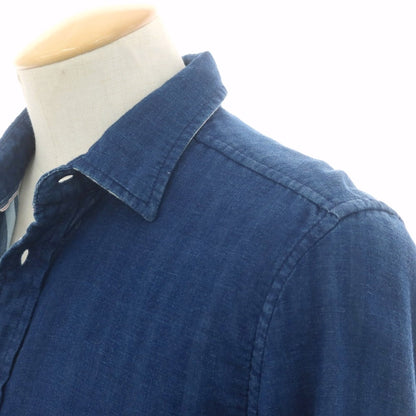 【中古】ディーゼル DIESEL ガーゼコットン カジュアルシャツ ダークブルー【 S 】【 状態ランクC 】【 メンズ 】