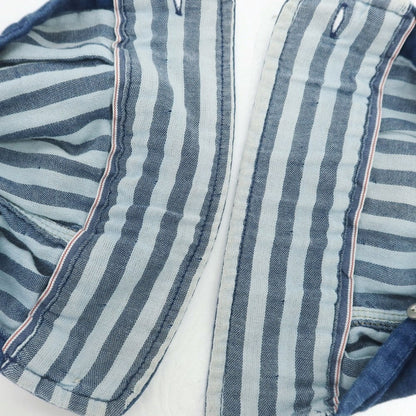 【中古】ディーゼル DIESEL ガーゼコットン カジュアルシャツ ダークブルー【 S 】【 状態ランクC 】【 メンズ 】