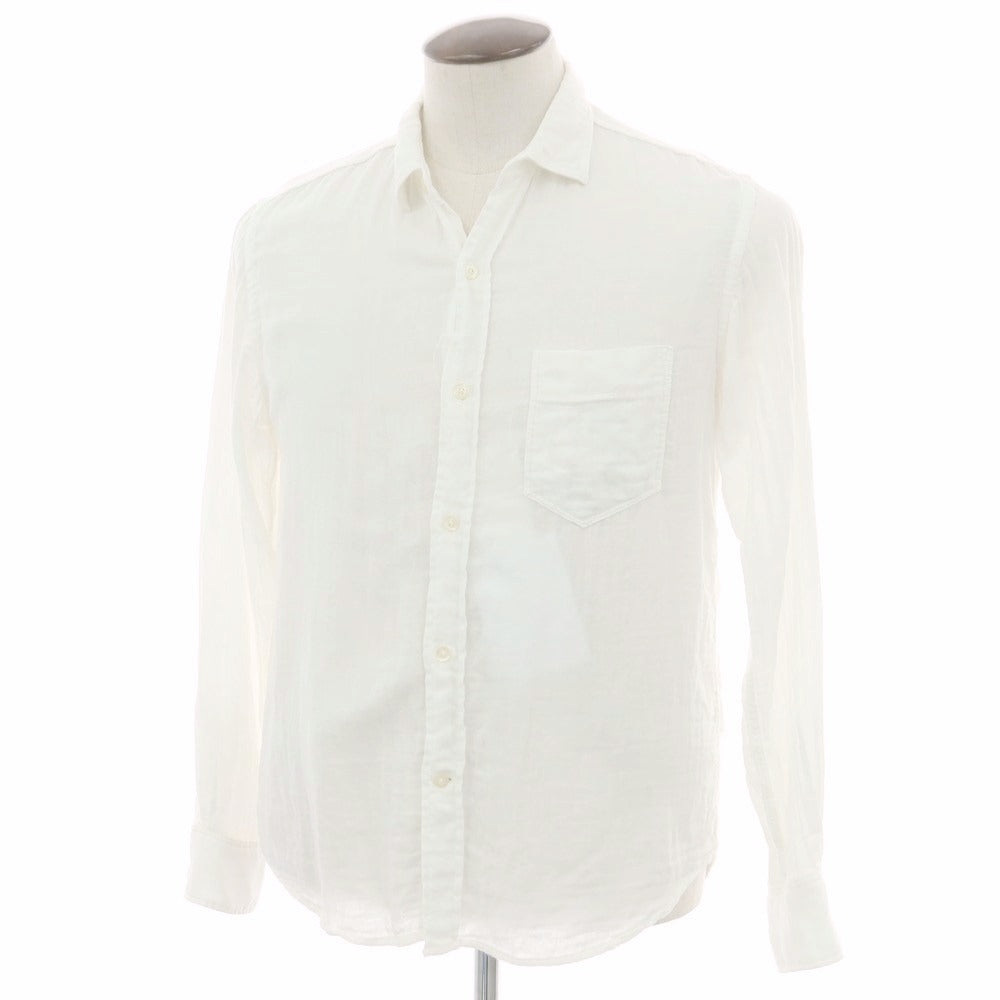 【中古】ヤヌーク YANUK コットン カジュアルシャツ ホワイト【 L 】【 状態ランクB 】【 メンズ 】