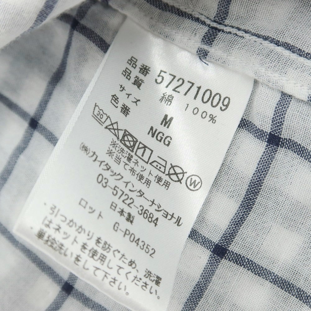 【中古】ヤヌーク YANUK チェック カジュアルシャツ ネイビーxホワイト【サイズM】【 状態ランクB 】【 メンズ 】[CPD]