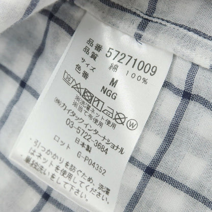 【中古】ヤヌーク YANUK チェック カジュアルシャツ ネイビーxホワイト【 M 】【 状態ランクB 】【 メンズ 】