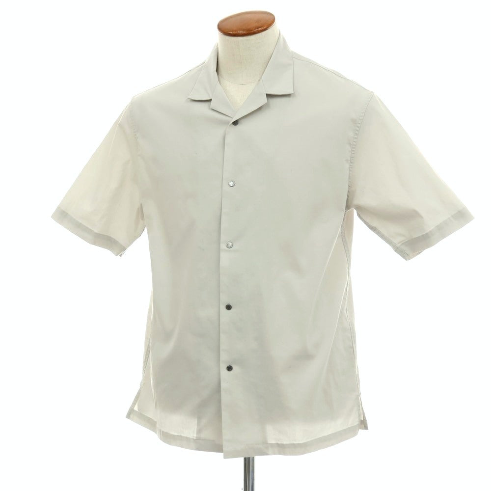 【中古】ザノースフェイス THE NORTH FACE BOX ナイロン オープンカラー 半袖シャツ ライトグレー【サイズM】【 状態ランクB 】【 メンズ 】