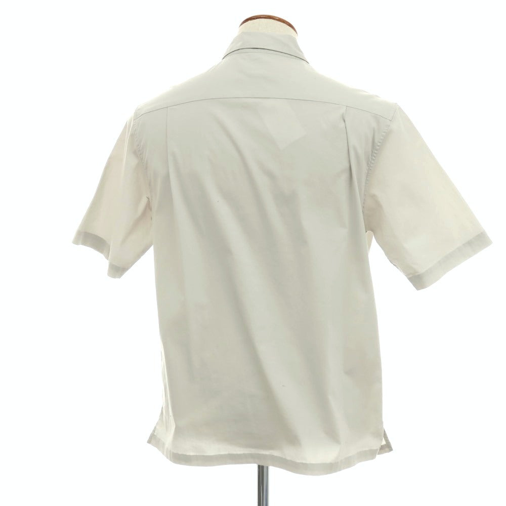 【中古】ザノースフェイス THE NORTH FACE BOX ナイロン オープンカラー 半袖シャツ ライトグレー【サイズM】【 状態ランクB 】【 メンズ 】