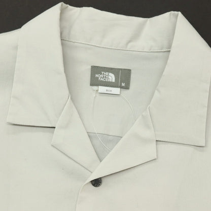 【中古】ザノースフェイス THE NORTH FACE BOX ナイロン オープンカラー 半袖シャツ ライトグレー【サイズM】【 状態ランクB 】【 メンズ 】