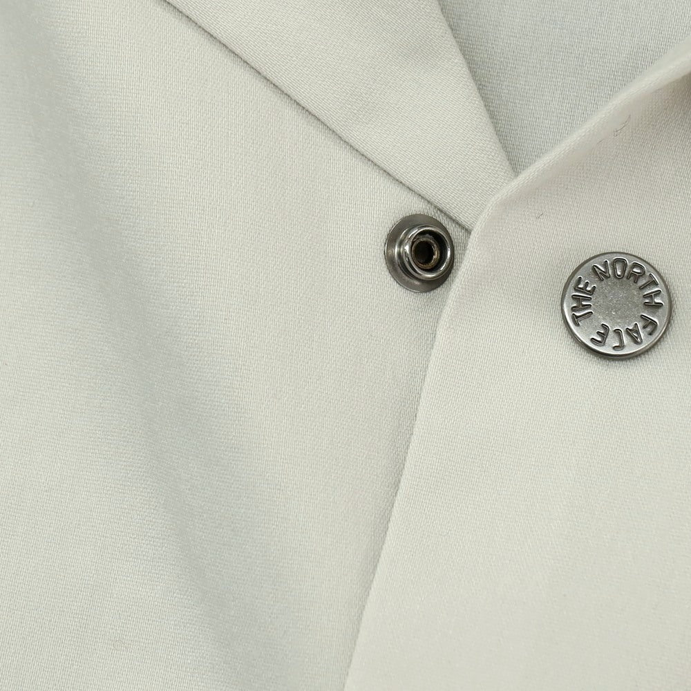 【中古】ザノースフェイス THE NORTH FACE BOX ナイロン オープンカラー 半袖シャツ ライトグレー【サイズM】【 状態ランクB 】【 メンズ 】