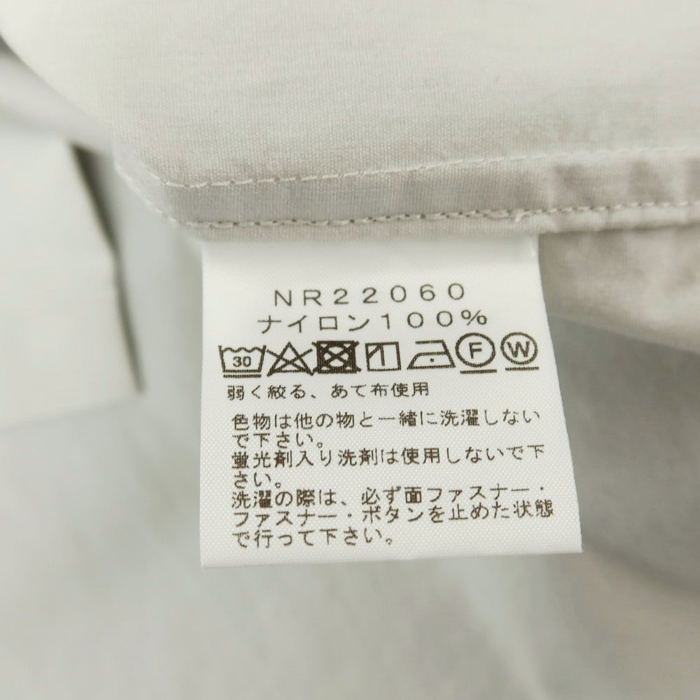 【中古】ザノースフェイス THE NORTH FACE BOX ナイロン オープンカラー 半袖シャツ ライトグレー【サイズM】【 状態ランクB 】【 メンズ 】