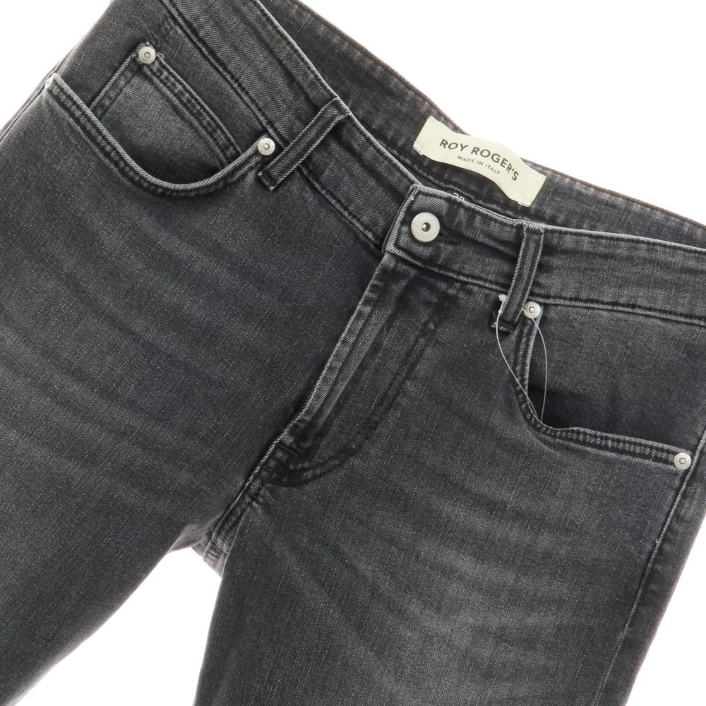 【中古】ロイロジャース ROY ROGER’S ストレッチ コットンレーヨンポリエステル ジーンズ デニムパンツ ブラック【 33 】【 状態ランクB 】【 メンズ 】