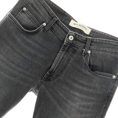 【中古】ロイロジャース ROY ROGER’S ストレッチ コットンレーヨンポリエステル ジーンズ デニムパンツ ブラック【 33 】【 状態ランクB 】【 メンズ 】