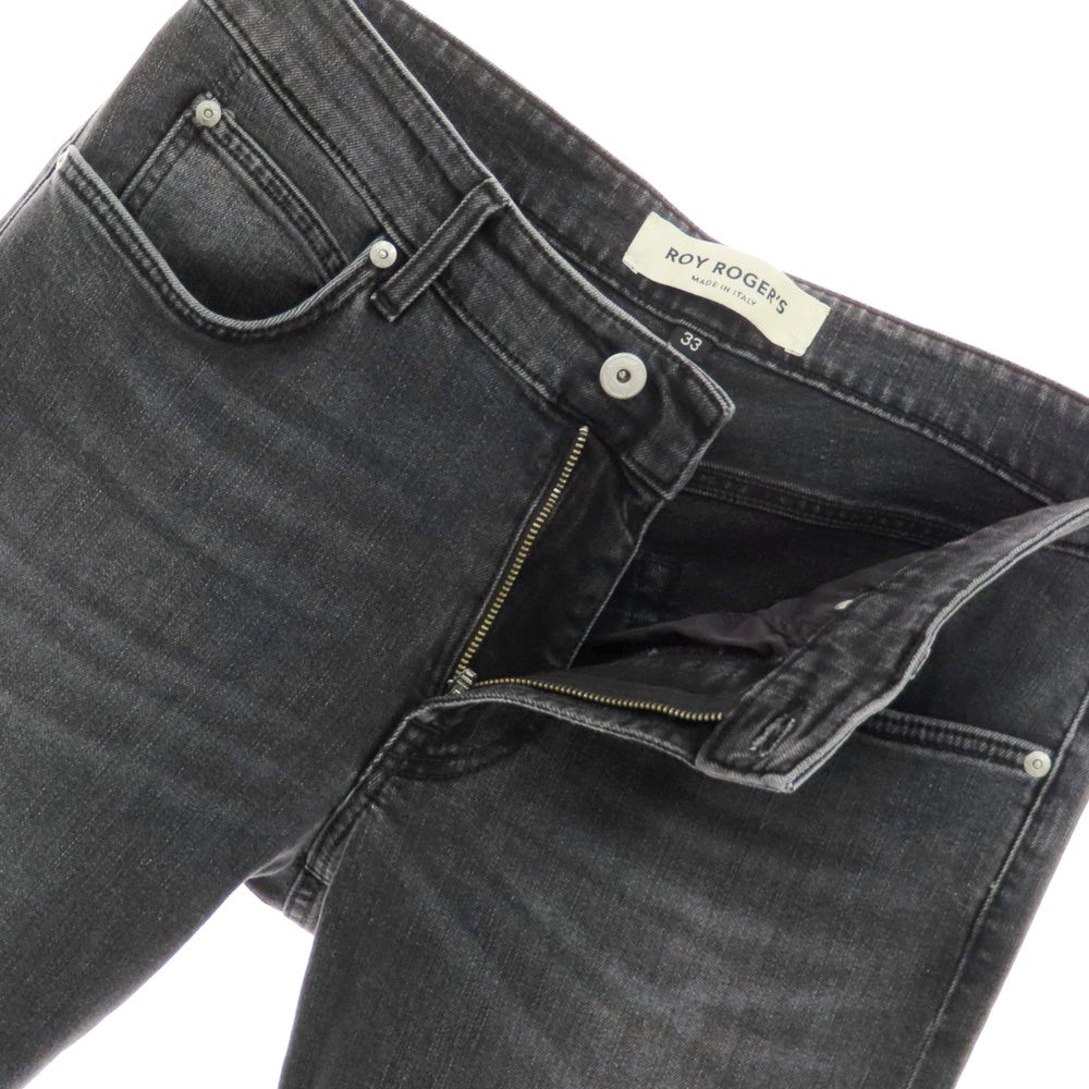 【中古】ロイロジャース ROY ROGER’S ストレッチ コットンレーヨンポリエステル ジーンズ デニムパンツ ブラック【 33 】【 状態ランクB 】【 メンズ 】