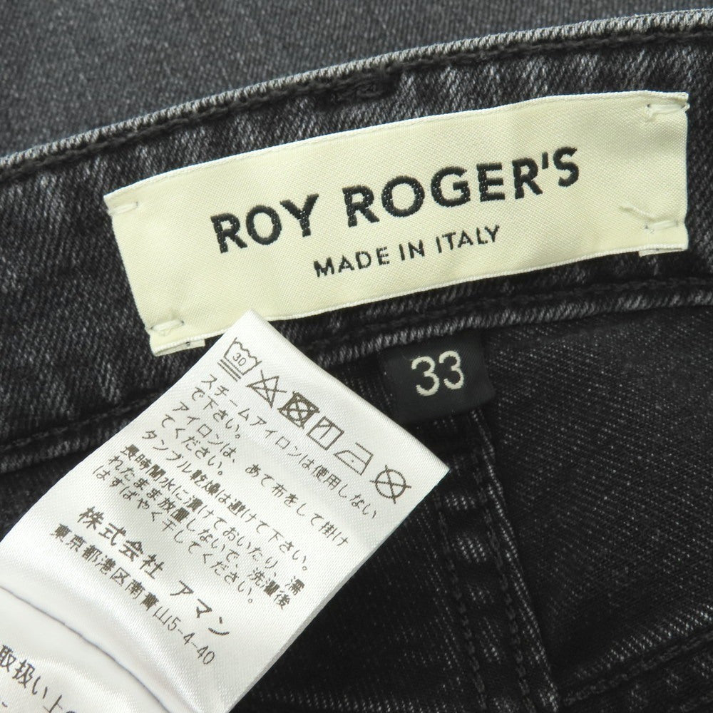 【中古】ロイロジャース ROY ROGER’S ストレッチ コットンレーヨンポリエステル ジーンズ デニムパンツ ブラック【 33 】【 状態ランクB 】【 メンズ 】