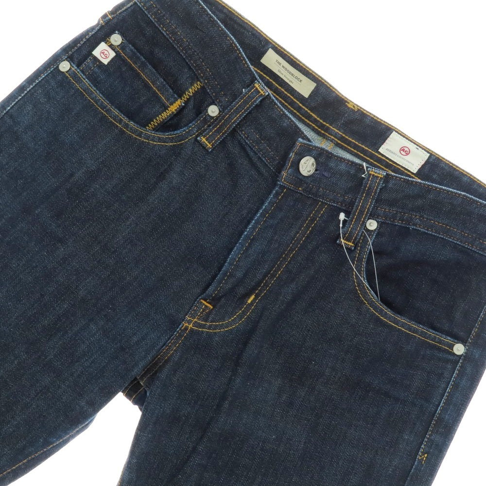 【中古】エージー アドリアーノゴールドシュミット AG Adriano Goldschmied THE WOODBLOCK ストレッチコットン ジーンズ デニムパンツ ネイビー【 31 】【 状態ランクB 】【 メンズ 】
