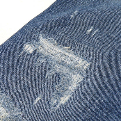 【中古】ヤコブコーエン JACOB COHEN NICK クラッシュ＆リペア加工 ストレッチコットン ジーンズ デニムパンツ ネイビー【 32 】【 状態ランクB 】【 メンズ 】