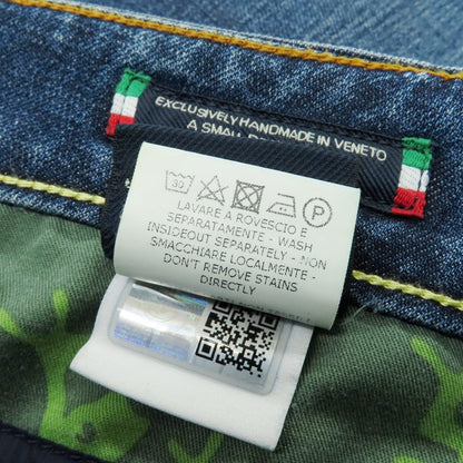 【中古】ヤコブコーエン JACOB COHEN NICK クラッシュ＆リペア加工 ストレッチコットン ジーンズ デニムパンツ ネイビー【 32 】【 状態ランクB 】【 メンズ 】