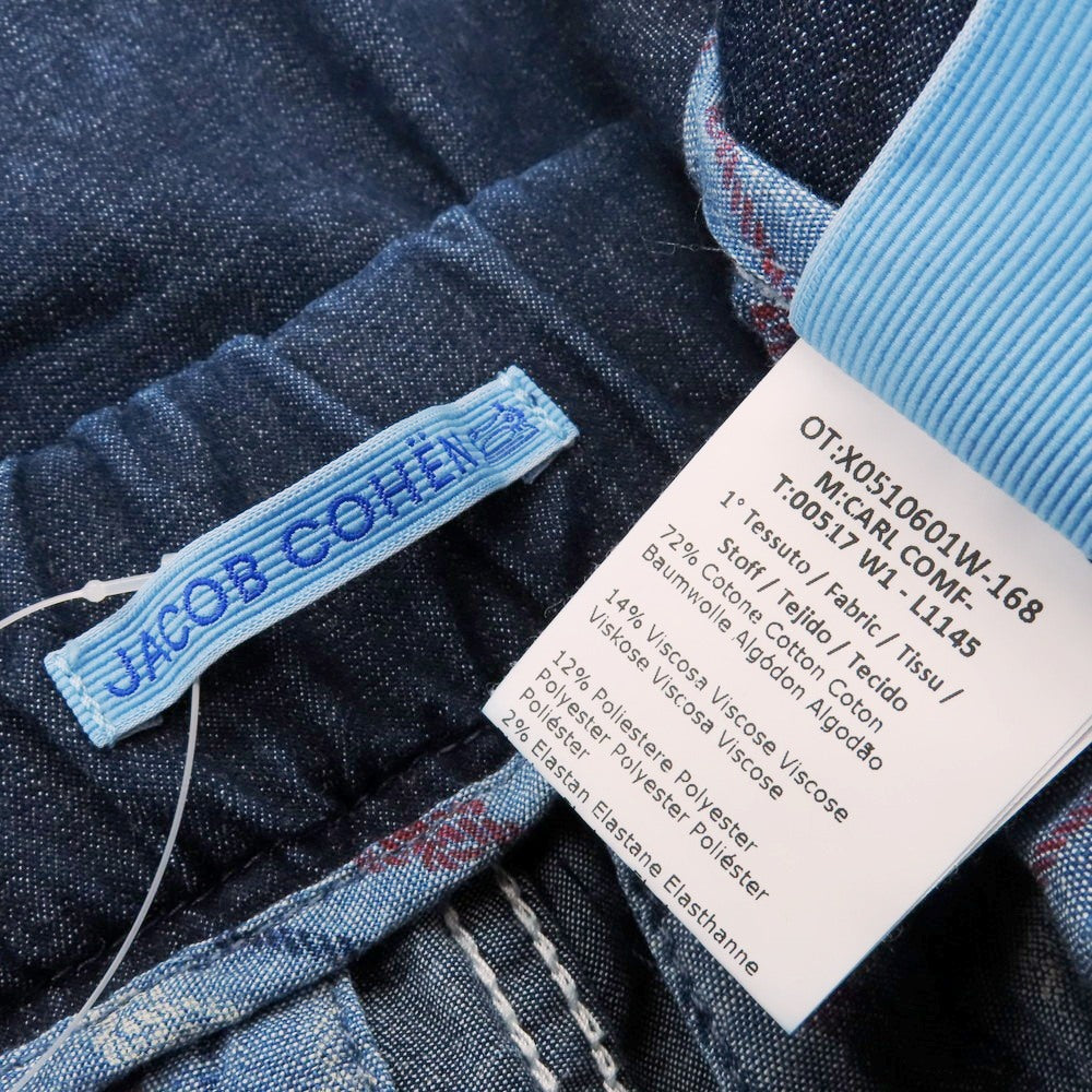 【中古】ヤコブコーエン JACOB COHEN CARL ストレッチ コットンレーヨンポリエステル イージーパンツ ネイビー【 M 】【 状態ランクB 】【 メンズ 】