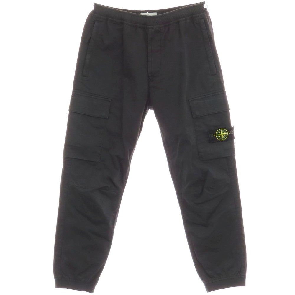 【中古】ストーンアイランド STONE ISLAND ストレッチ コットンウール イージーカーゴパンツ ブラック【 31 】【 状態ランクC 】【 メンズ 】