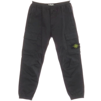 【中古】ストーンアイランド STONE ISLAND ストレッチ コットンウール イージーカーゴパンツ ブラック【 31 】【 状態ランクC 】【 メンズ 】