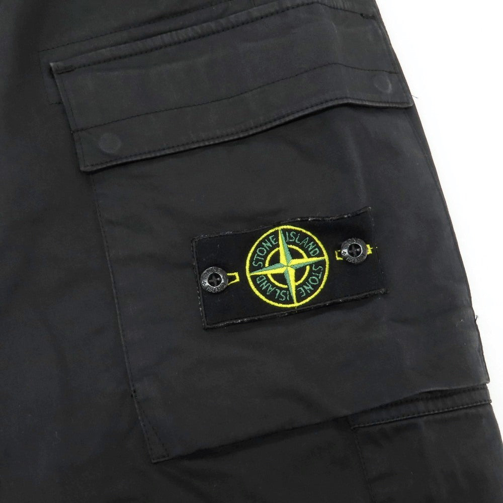 【中古】ストーンアイランド STONE ISLAND ストレッチ コットンウール イージーカーゴパンツ ブラック【 31 】【 状態ランクC 】【 メンズ 】
