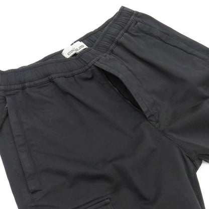 【中古】ストーンアイランド STONE ISLAND ストレッチ コットンウール イージーカーゴパンツ ブラック【 31 】【 状態ランクC 】【 メンズ 】