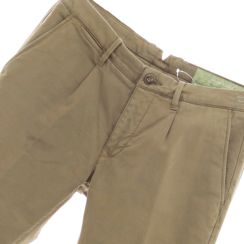 【中古】ヤコブコーエン JACOB COHEN ALEX ストレッチ コットンレーヨン カジュアルスラックスパンツ カーキ系【 32 】【 状態ランクB 】【 メンズ 】