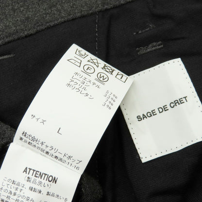【中古】サージュデクレ sage de cret ストレッチ ポリエステルレーヨンアクリル イージーカーゴパンツ ダークグレー【 L 】【 状態ランクB 】【 メンズ 】