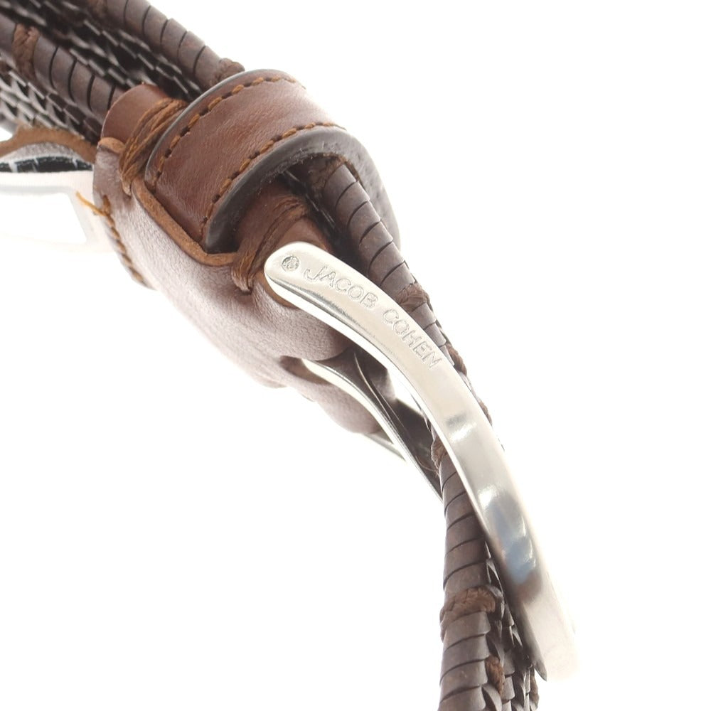 【中古】ヤコブコーエン JACOB COHEN ストレッチレザー メッシュベルト ブラウン【 95/110 】【 状態ランクA 】【 メンズ 】