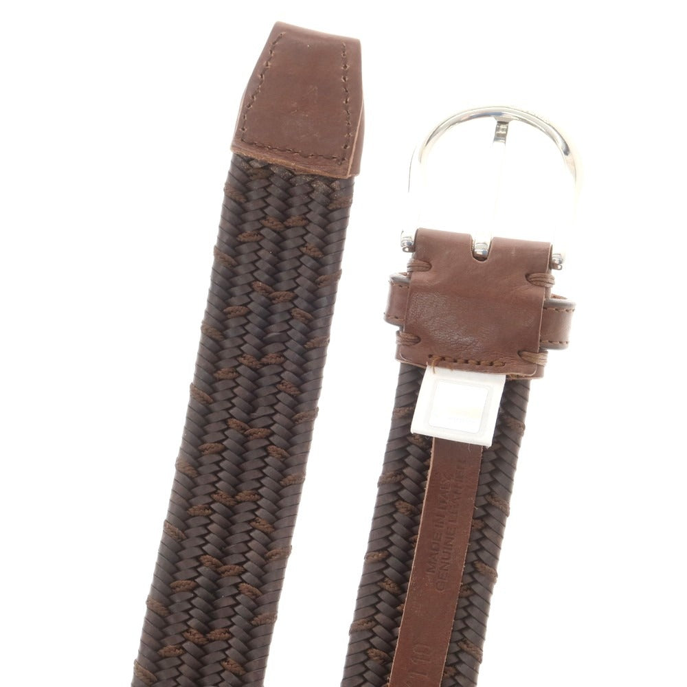 【中古】ヤコブコーエン JACOB COHEN ストレッチレザー メッシュベルト ブラウン【 95/110 】【 状態ランクA 】【 メンズ 】