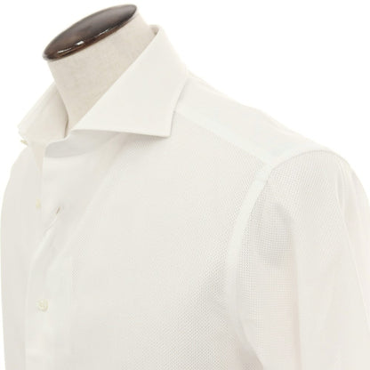 【中古】【未使用】シップス SHIPS コットン ホリゾンタルカラー ドレスシャツ ホワイト【サイズ41】【 状態ランクS 】【 メンズ 】