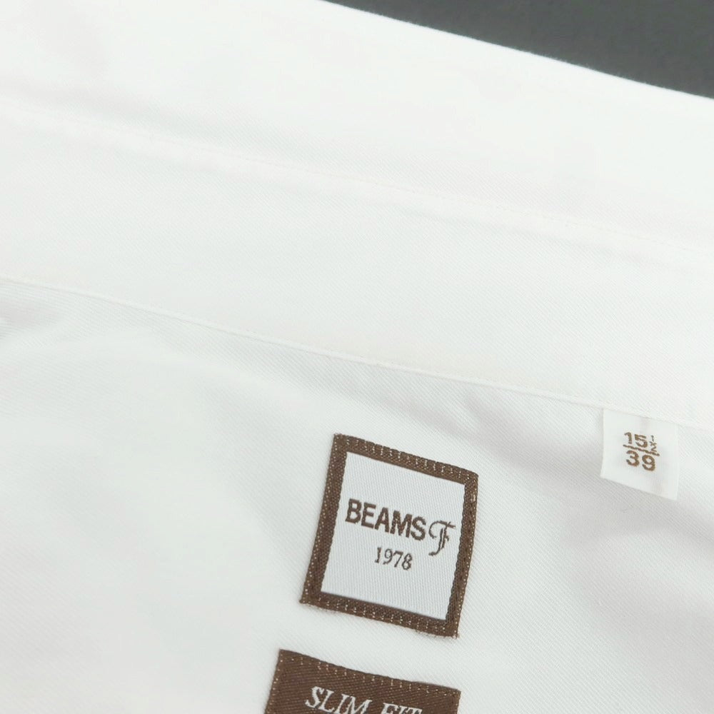 【中古】ビームスエフ BEAMS F ツイルコットン ドレスシャツ ホワイト【 39 】【 状態ランクB 】【 メンズ 】