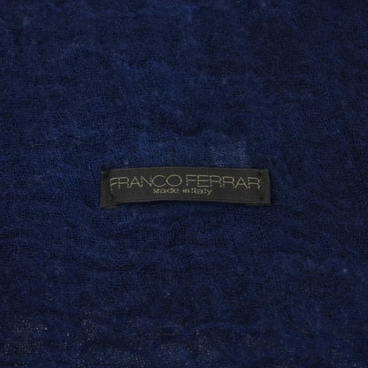 【中古】フランコフェラーリ FRANCO FERRARI ウールカシミヤ 大判 ストール ネイビー【 状態ランクB 】【 ユニセックス 】
