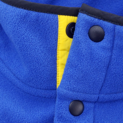 【中古】ポロ ラルフローレン Polo Ralph Lauren ポリエステル ハーフスナップ フリースジャケット ブルーxレッド【 M 】【 状態ランクB 】【 メンズ 】