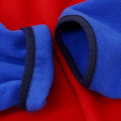 【中古】ポロ ラルフローレン Polo Ralph Lauren ポリエステル ハーフスナップ フリースジャケット ブルーxレッド【 M 】【 状態ランクB 】【 メンズ 】