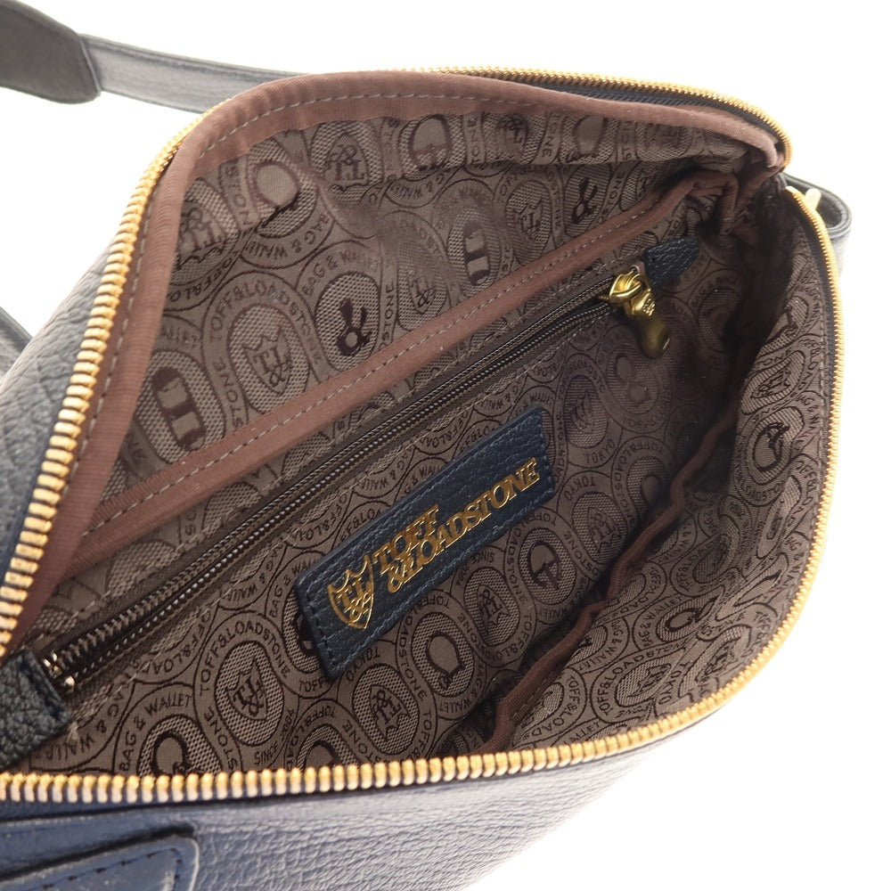 【中古】トフアンドロードストーン TOFF&amp;LOADSTONE レザー クロスボディバッグ ショルダーバッグ ネイビー【 状態ランクA 】【 メンズ 】