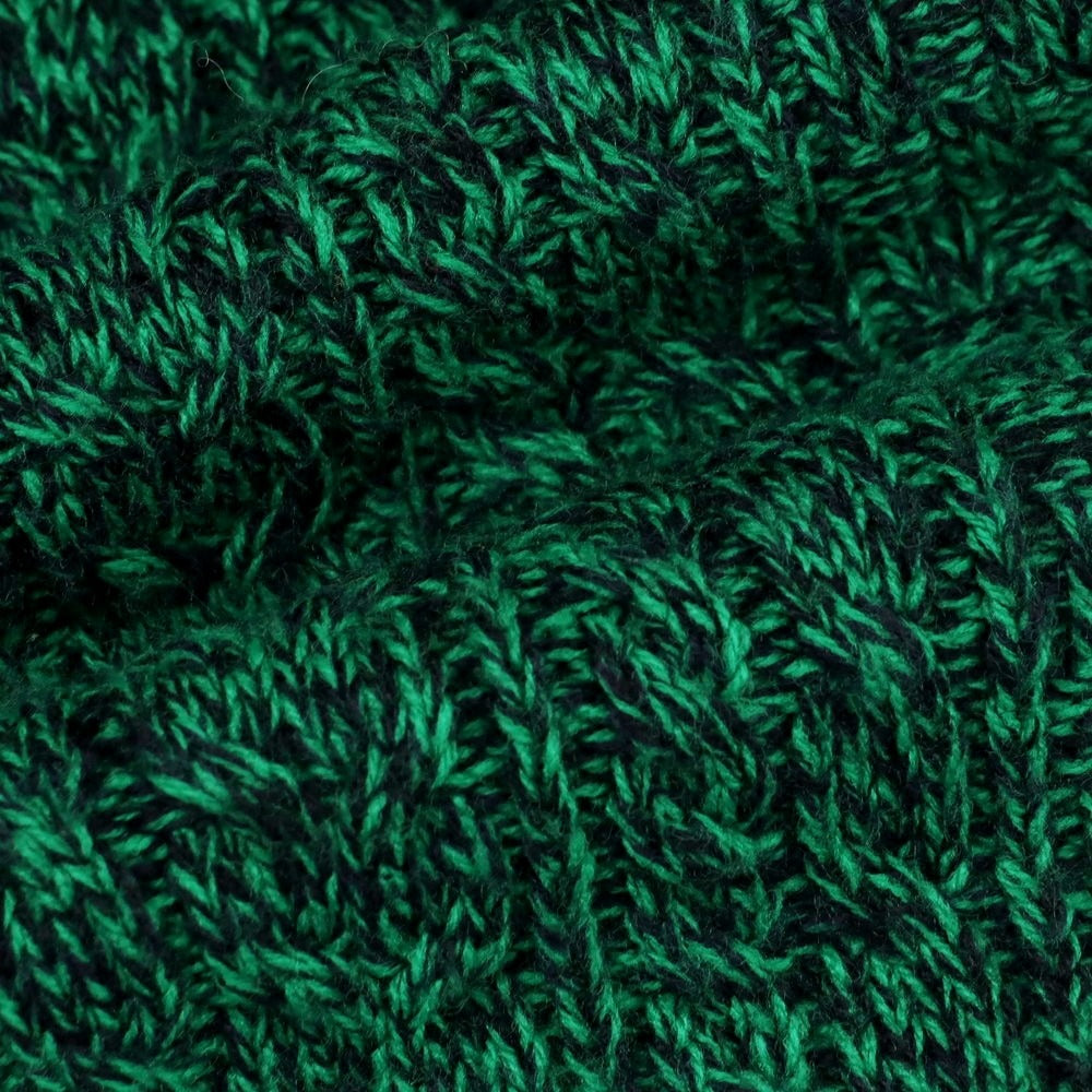 【中古】トップマン TOPMAN ミドルゲージ アクリル クルーネックニット グリーンxブラック【 M 】【 状態ランクB 】【 メンズ 】