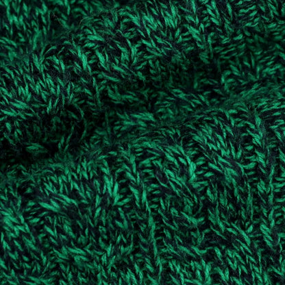 【中古】トップマン TOPMAN ミドルゲージ アクリル クルーネックニット グリーンxブラック【 M 】【 状態ランクB 】【 メンズ 】