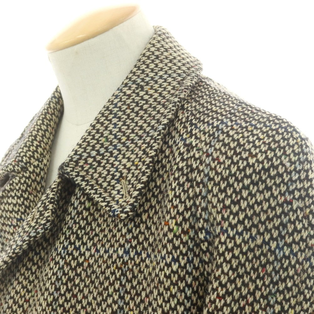 【中古】バーバリーズ Burberrys ウール ステンカラーコート ホワイトxブラック【 36 】【 状態ランクC 】【 メンズ 】