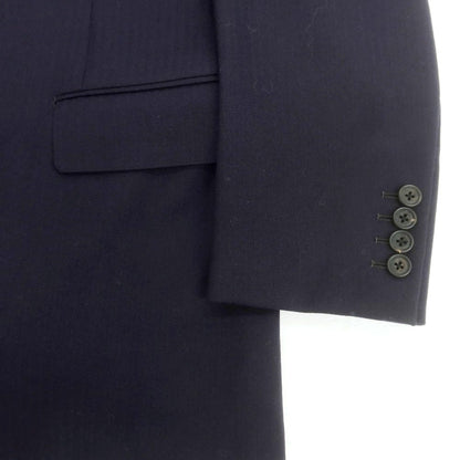 【中古】バタクハウスカット batak house cut ウール スリーピース 3つボタンスーツ ネイビー【 サイズ表記なし（Ｌ位） 】【 状態ランクB 】【 メンズ 】