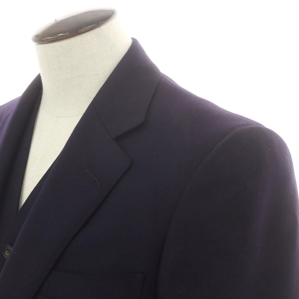 【中古】バタクハウスカット batak house cut ウール スリーピース 3つボタンスーツ ネイビー【 サイズ表記なし（Ｌ位） 】【 状態ランクB 】【 メンズ 】