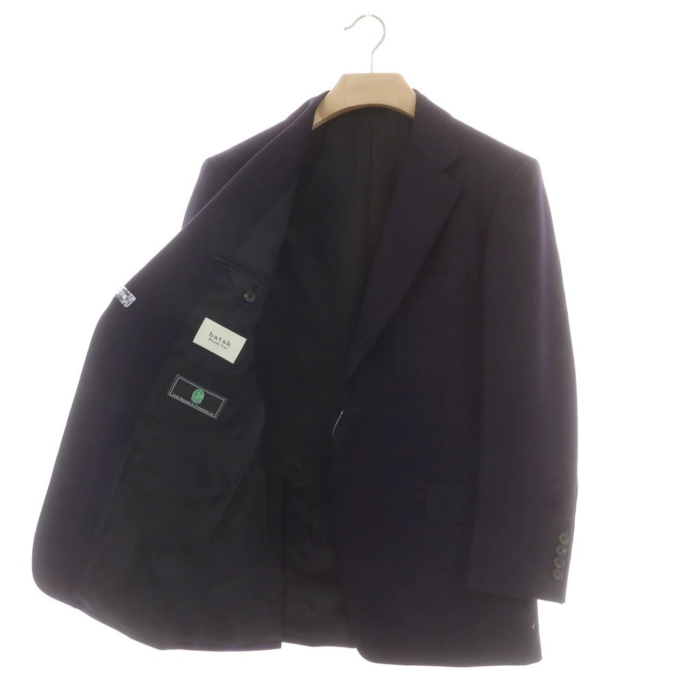 【中古】バタクハウスカット batak house cut ウール スリーピース 3つボタンスーツ ネイビー【 サイズ表記なし（Ｌ位） 】【 状態ランクB 】【 メンズ 】