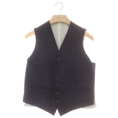 【中古】バタクハウスカット batak house cut ウール スリーピース 3つボタンスーツ ネイビー【 サイズ表記なし（Ｌ位） 】【 状態ランクB 】【 メンズ 】