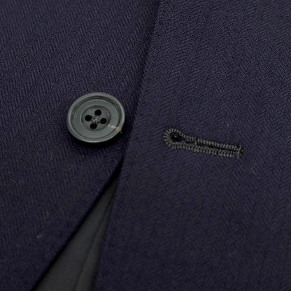 【中古】バタクハウスカット batak house cut ウール スリーピース 3つボタンスーツ ネイビー【 サイズ表記なし（Ｌ位） 】【 状態ランクB 】【 メンズ 】