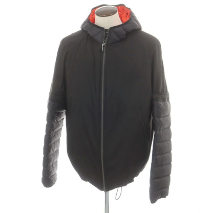 【中古】ヒューゴボス HUGO BOSS 2IN1 ナイロン フーデッド ダウンジャケット ブラック【 XXXL 】【 状態ランクB 】【 メンズ 】