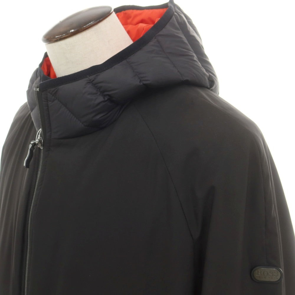 【中古】ヒューゴボス HUGO BOSS 2IN1 ナイロン フーデッド ダウンジャケット ブラック【 XXXL 】【 状態ランクB 】【 メンズ 】