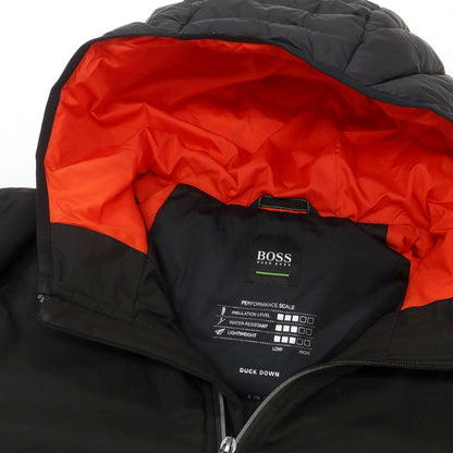 【中古】ヒューゴボス HUGO BOSS 2IN1 ナイロン フーデッド ダウンジャケット ブラック【 XXXL 】【 状態ランクB 】【 メンズ 】