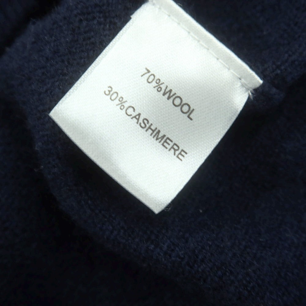 【中古】グレイソン GREYSON ウールカシミヤ ハーフジップ プルオーバーニット ネイビー【 XL 】【 状態ランクC 】【 メンズ 】