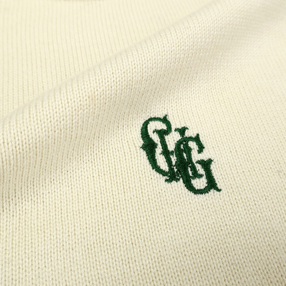 【中古】キャプテンズヘルム ゴルフ CAPTAINS HELM GOLF レーヨンコットン モックネック 刺しゅうロゴ プルオーバーニット ブラックxグリーン【サイズXL】【 状態ランクB 】【 メンズ 】
