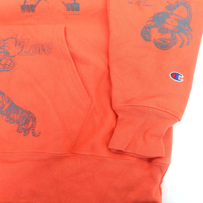【中古】チャンピオン Champion コットンポリエステル プルオーバー パーカー オレンジ【 XL 】【 状態ランクC 】【 メンズ 】