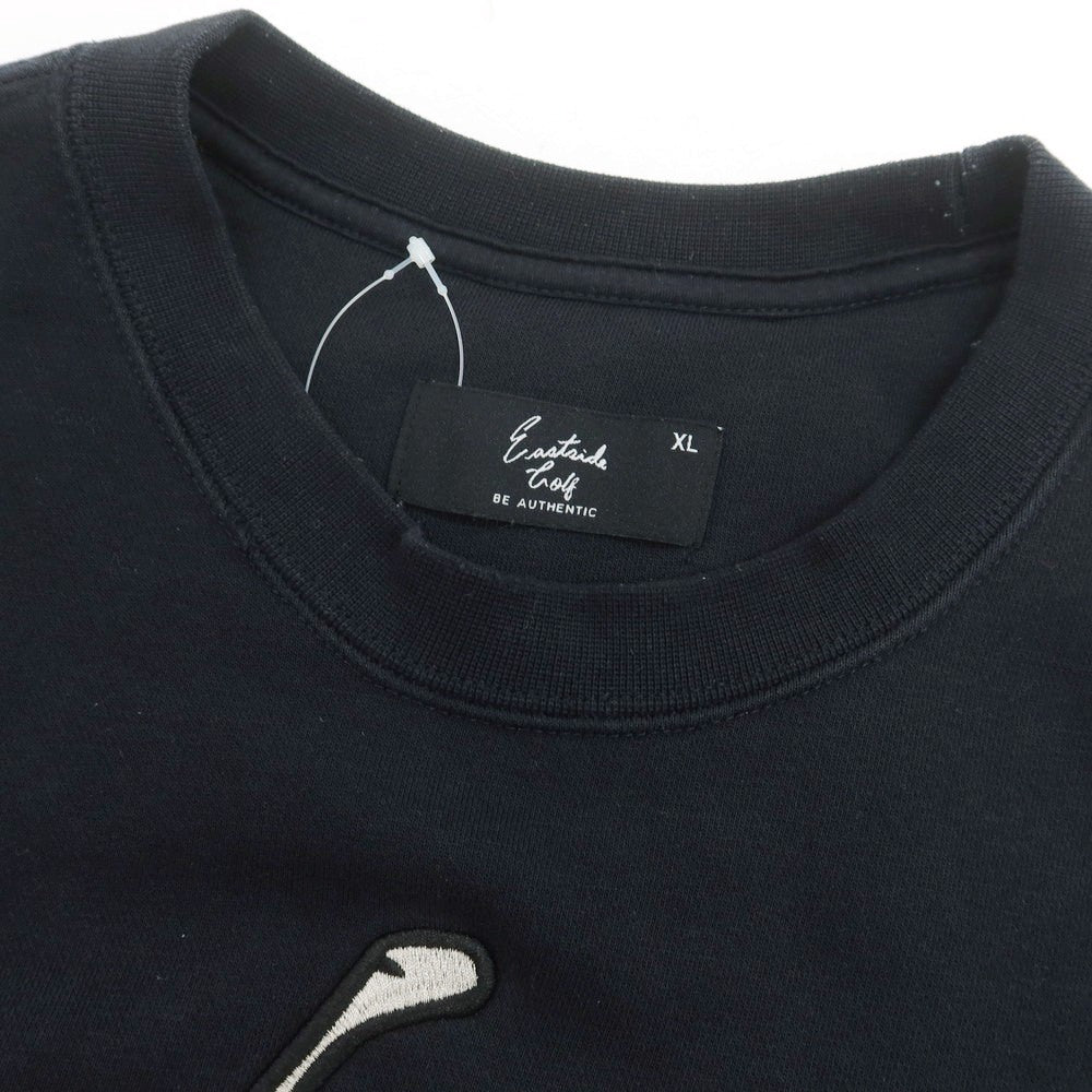 【中古】イーストサイドゴルフ Eastside Golf コットンポリエステル クルーネック スウェット ブラック【 XL 】【 状態ランクC 】【 メンズ 】