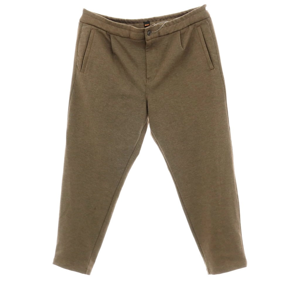 【中古】ボス BOSS ポリエステルレーヨンポリウレタン ジャージー イージーパンツ カーキブラウン【サイズ54】【 状態ランクB 】【 メンズ 】